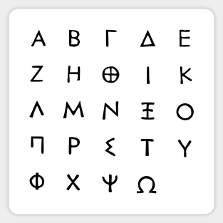 Polybius Square Ancient Greece Greek Alphabet Design Gift Sticker